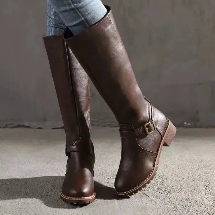 Women's Leather Boots with Arch Support