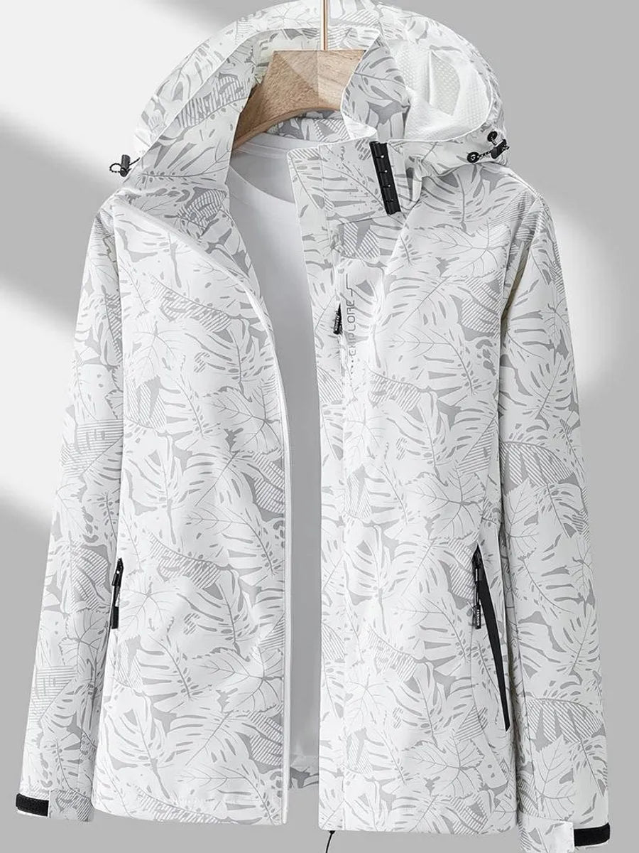 Women's Lightweight Waterproof Hooded Jacket with Windproof Finish