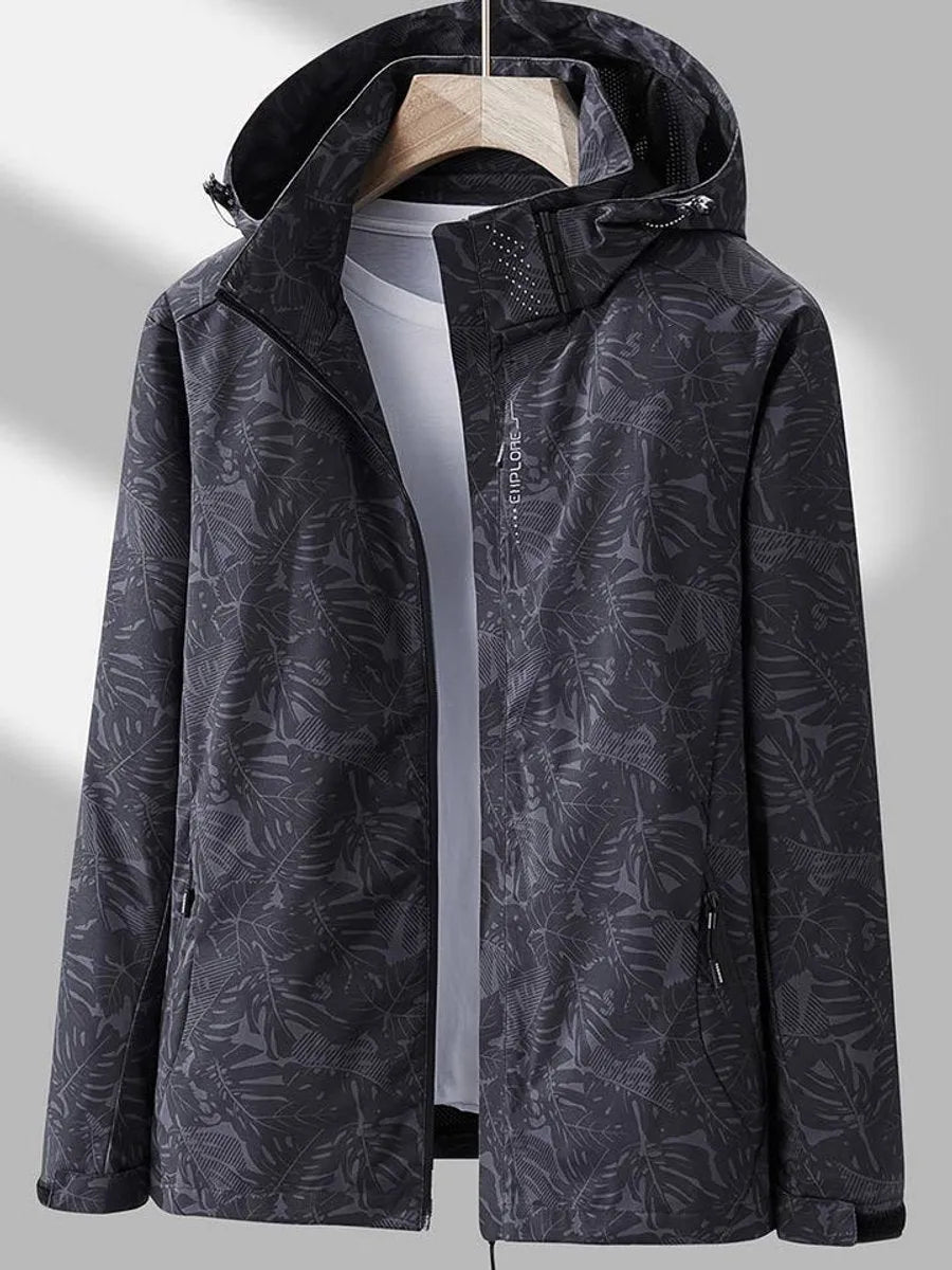Women's Lightweight Waterproof Hooded Jacket with Windproof Finish