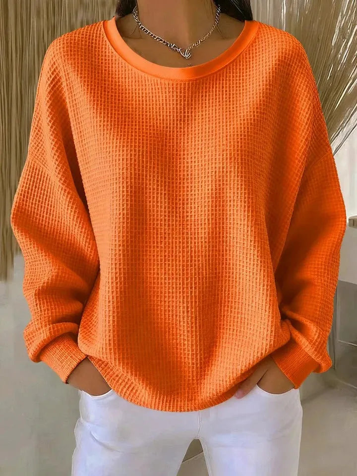 Women's Oversized Fleece Pullover with Textured Finish