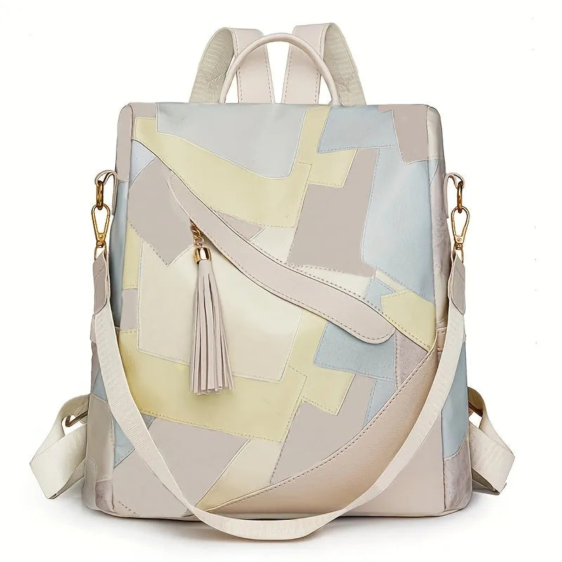 Women's Plaid Anti-Theft Backpack with Multiple Pockets