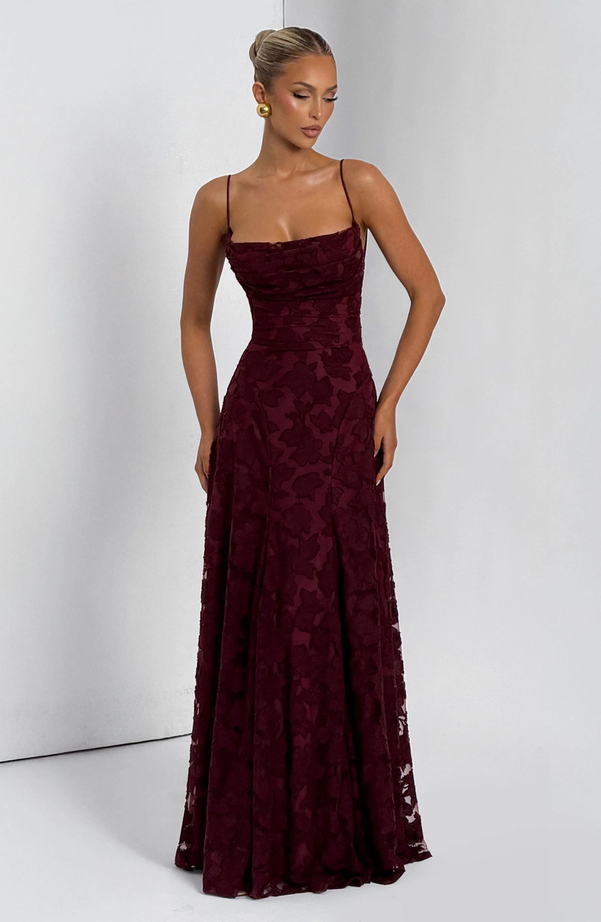 Women's Plaid Voile Dress with Lace-Up Back