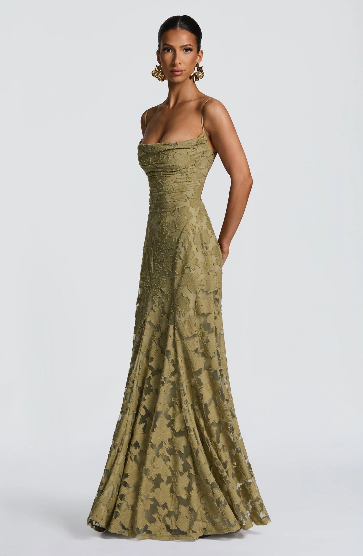 Women's Plaid Voile Dress with Lace-Up Back