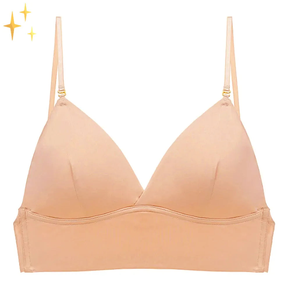 Women's Seamless Backless Bra with Adjustable Straps