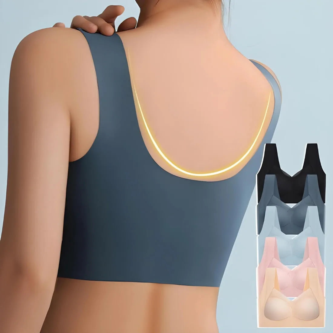 Women's Seamless Strapless Bra with Breathable Fabric