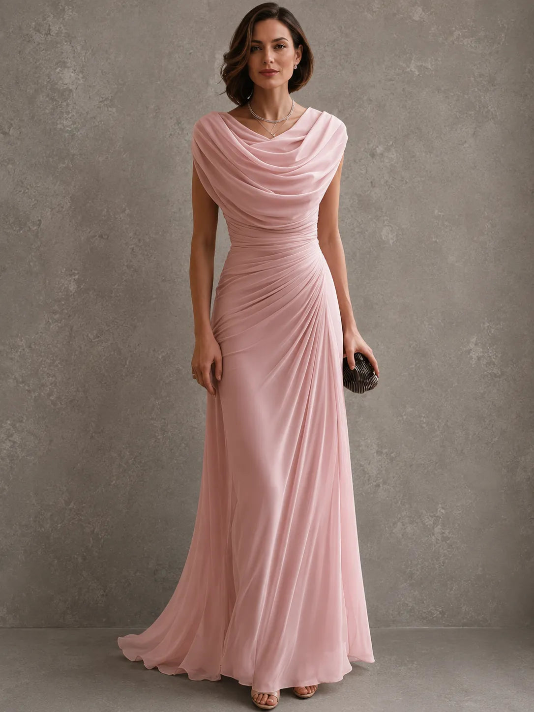 Women's Sleeveless Maxi Dress with Flowing Floor-Length Skirt