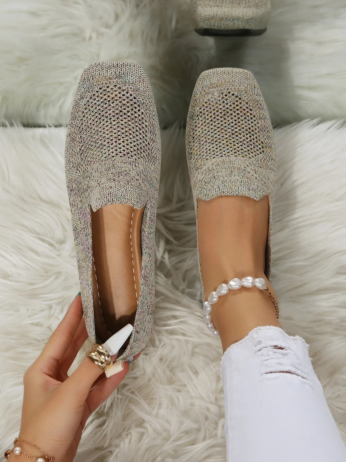 Women's Slip-On Mesh Sneakers with Cushioned Insole