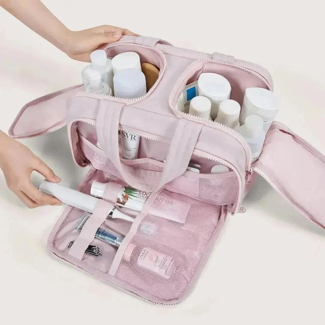 Women's Smart Travel Toiletry Bag with Waterproof Compartments