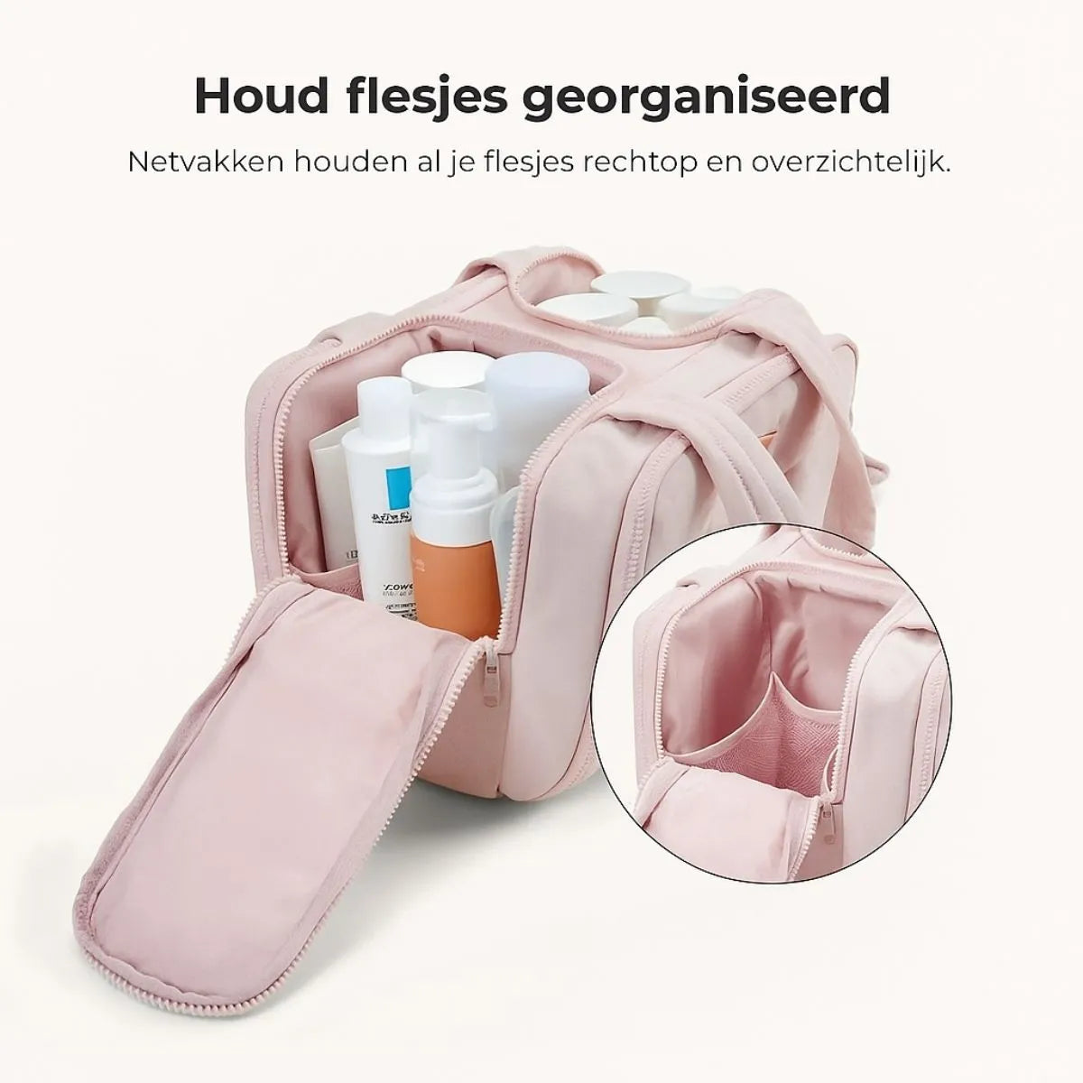 Women's Smart Travel Toiletry Bag with Waterproof Compartments