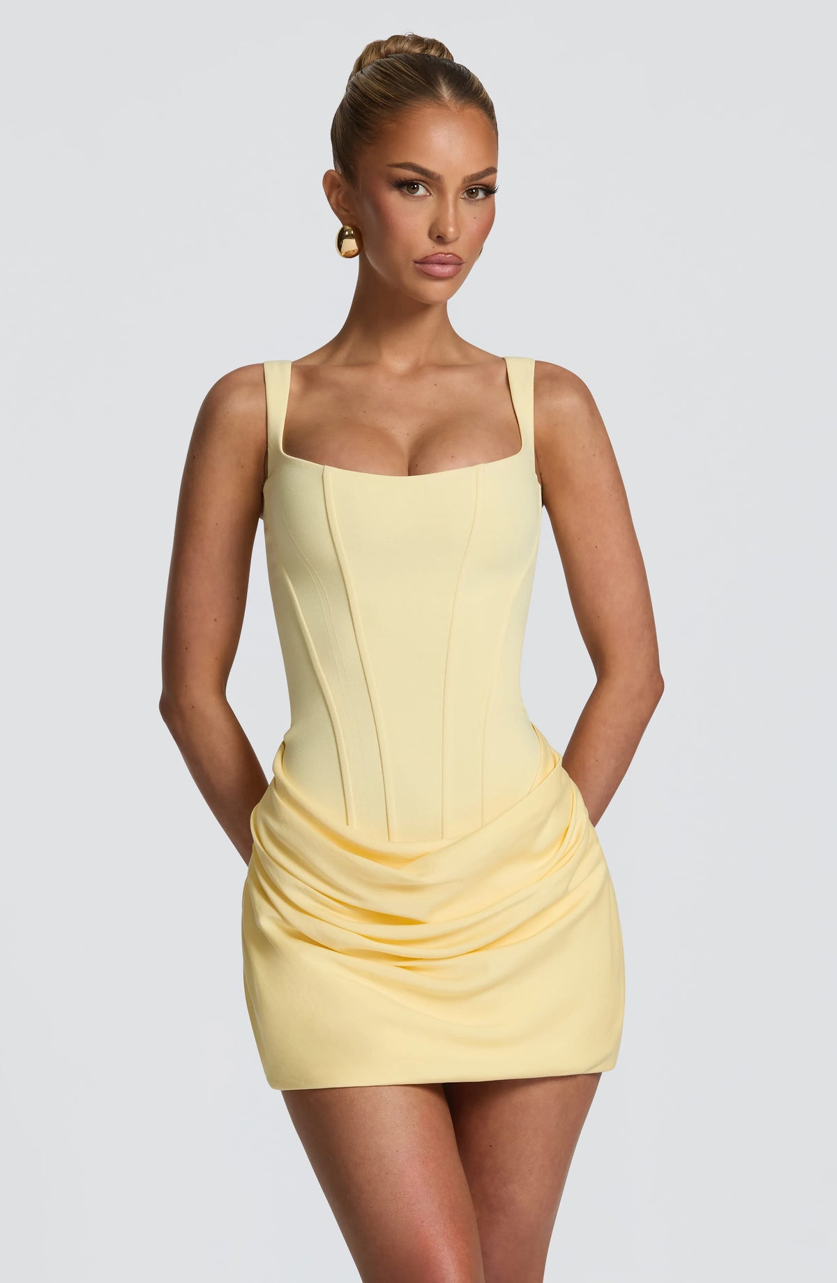 Women's Square-Neck Bodycon Mini Dress