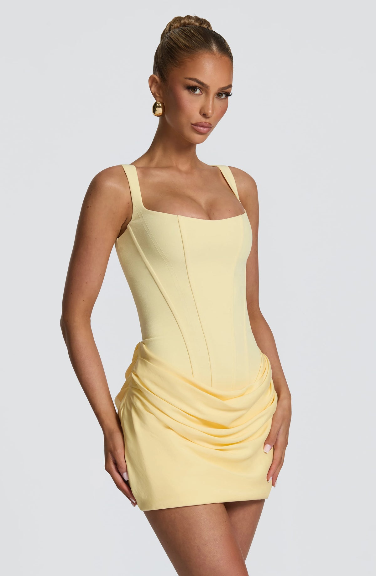 Women's Square-Neck Bodycon Mini Dress
