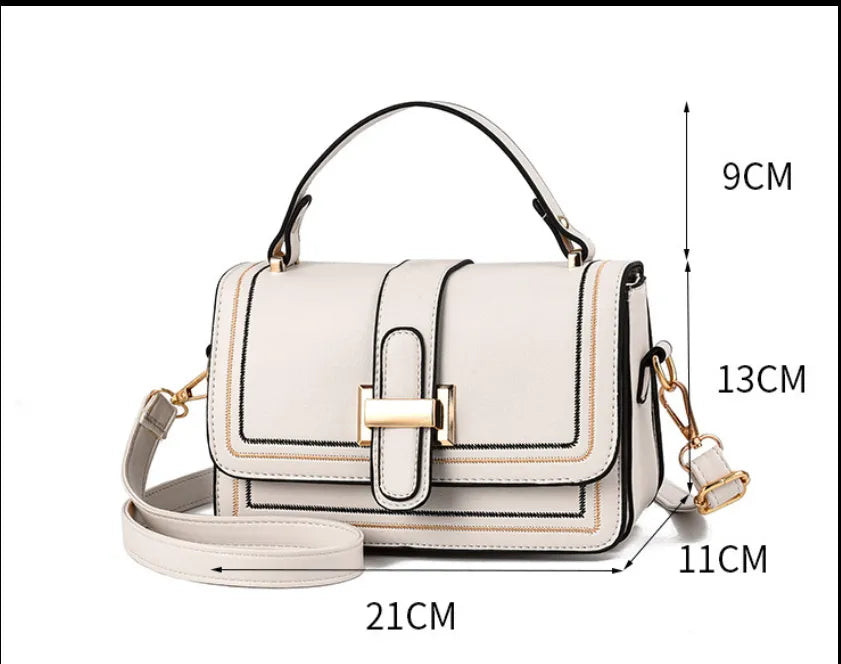Women's Structured Leather Shoulder Bag with Refined Silhouette