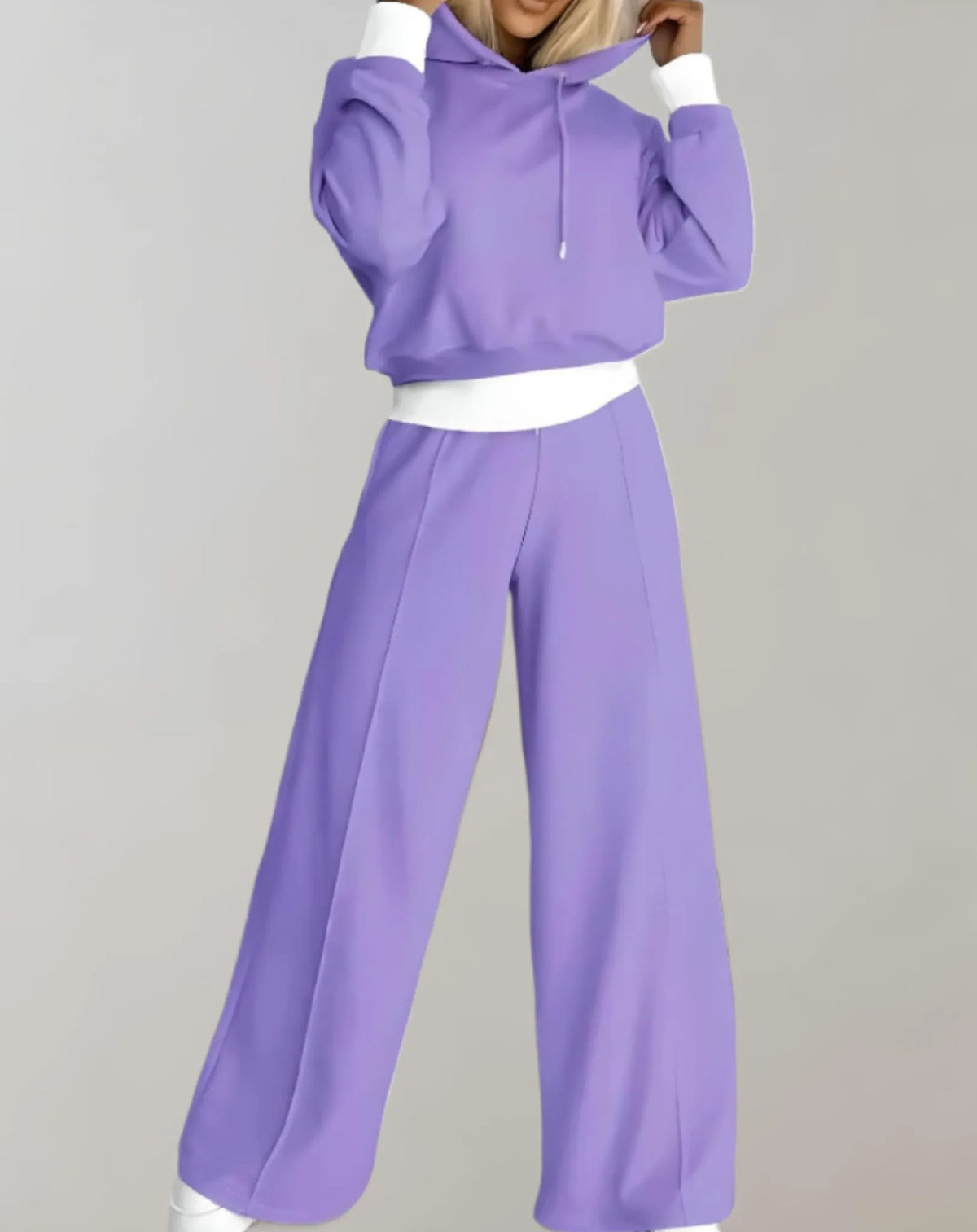 Women's Two-Piece Hoodie and Wide-Leg Lounge Set