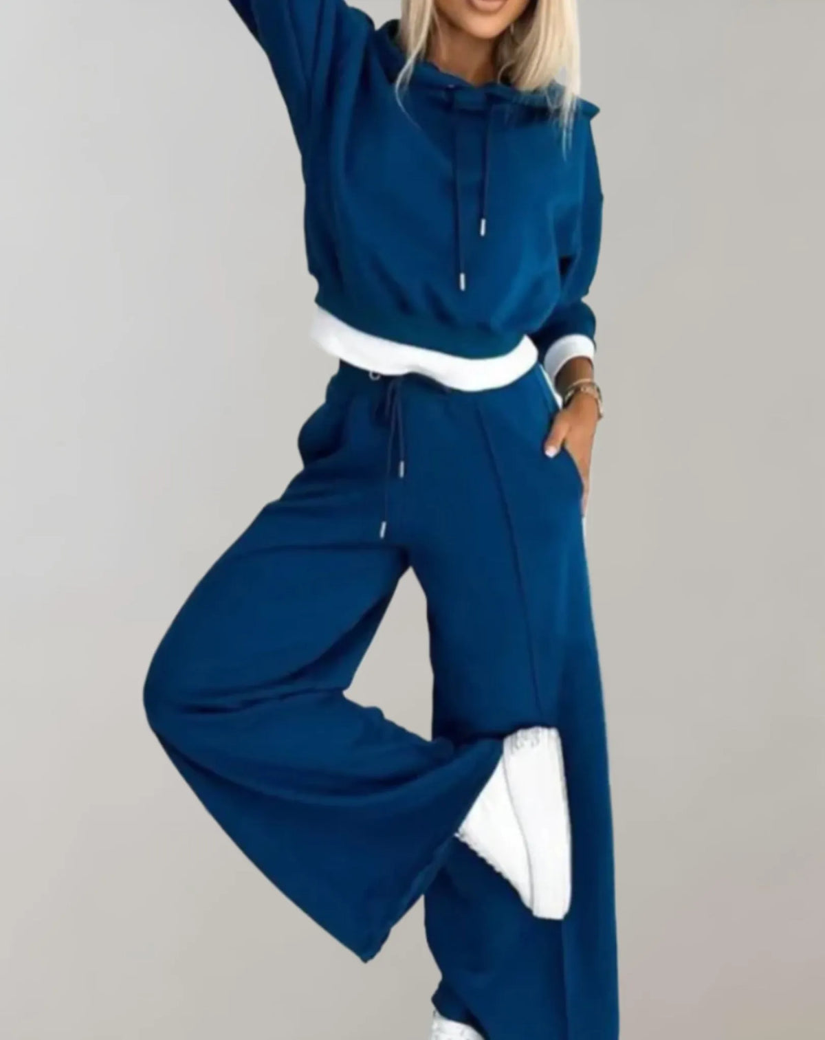 Women's Two-Piece Hoodie and Wide-Leg Lounge Set