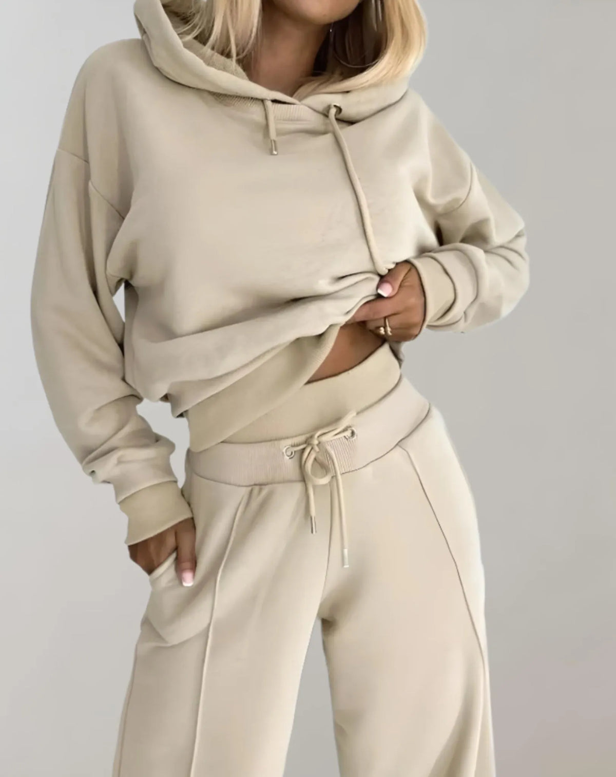 Women's Two-Piece Hoodie and Wide-Leg Lounge Set