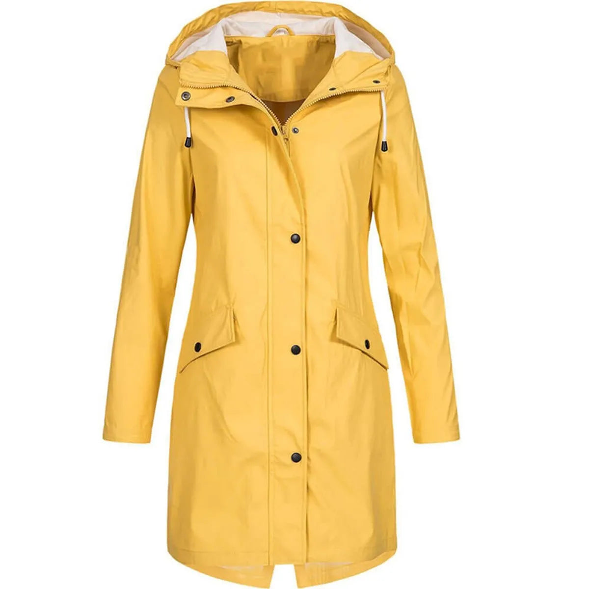 Women's Warm-Lined Trench Coat with Hood