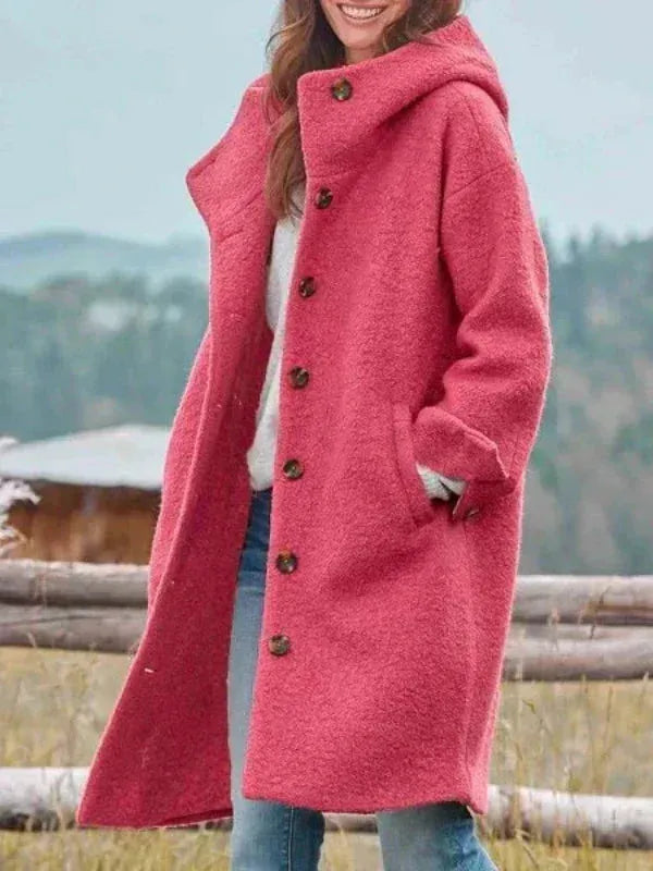 Women's Warm Winter Coat with Pockets
