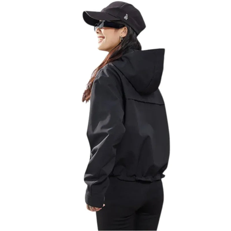 Women's Waterproof Breathable Rain Jacket with Adjustable Hem