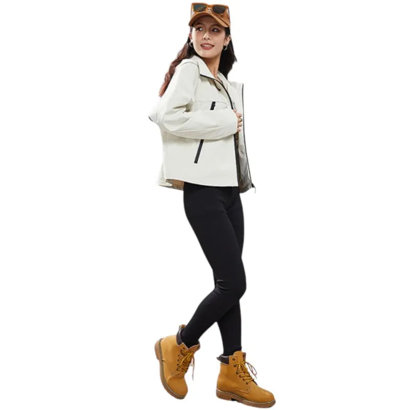 Women's Waterproof Breathable Rain Jacket with Adjustable Hem
