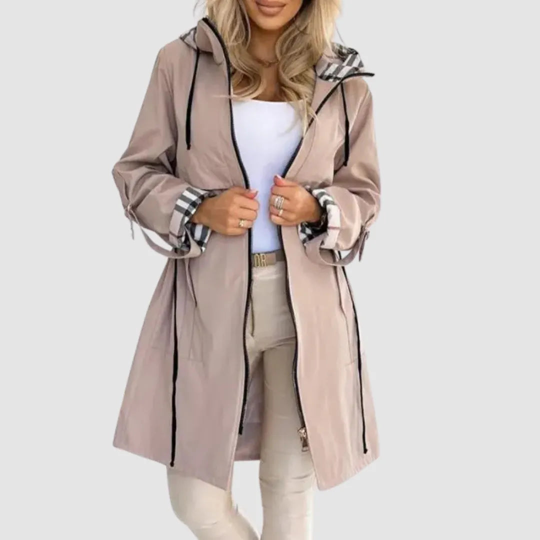 Women's Waterproof Raincoat with Slim Fit