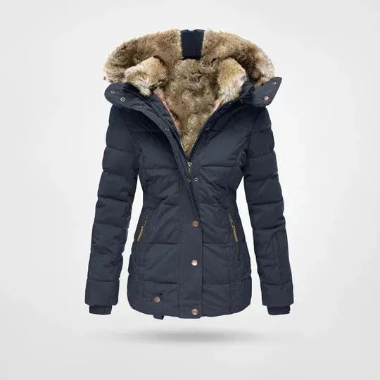 Women's Waterproof Winter Jacket with Detachable Hood