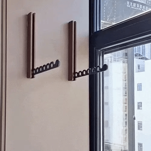 Wooden Wall-Mounted Coat Rack with Foldable Design