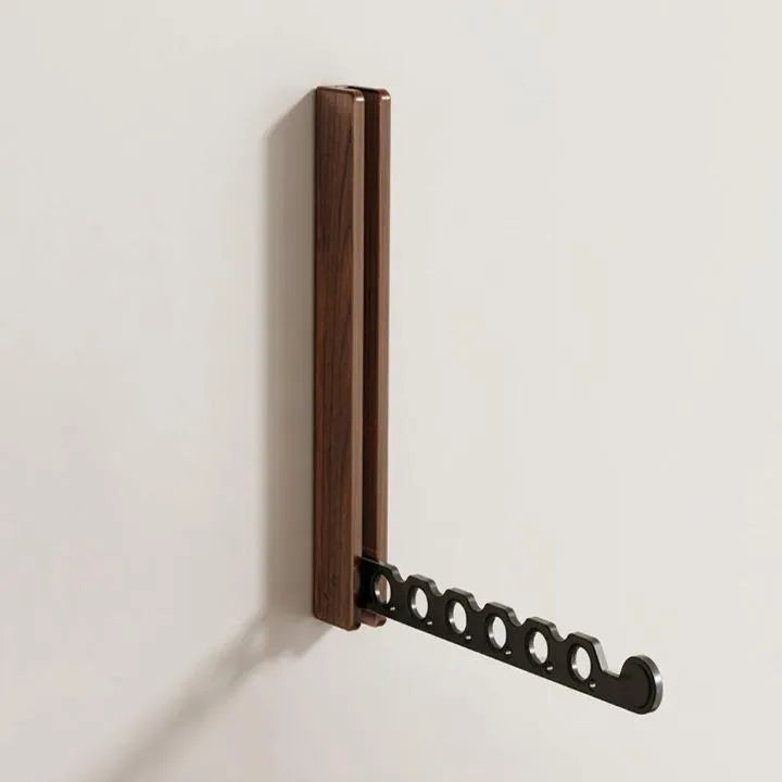 Wooden Wall-Mounted Coat Rack with Foldable Design
