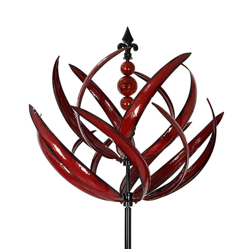 SpinFlora - Dekorative Lotus-Wetterfahne mit Blumenmotiv