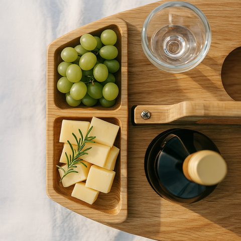 VinoTrek - Tragbarer zusammenklappbarer Picknick-Weintisch