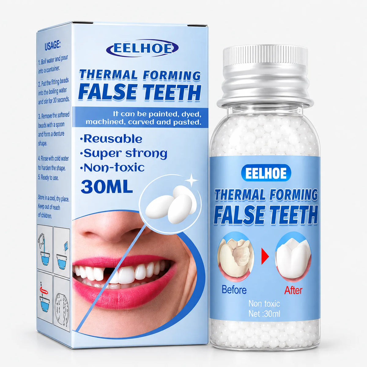 TempSmile - Temporäres Zahnreparaturset zum thermischen Formen