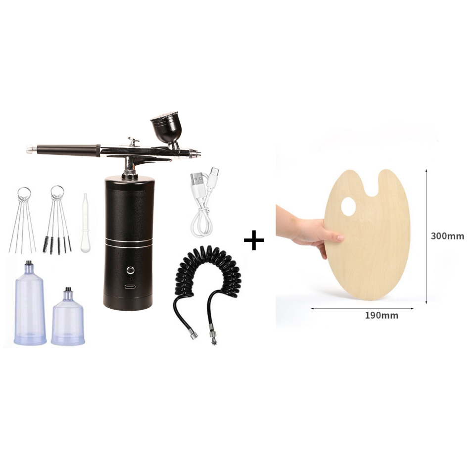 FluidJet - Kabelloses, wiederaufladbares Airbrush-Set