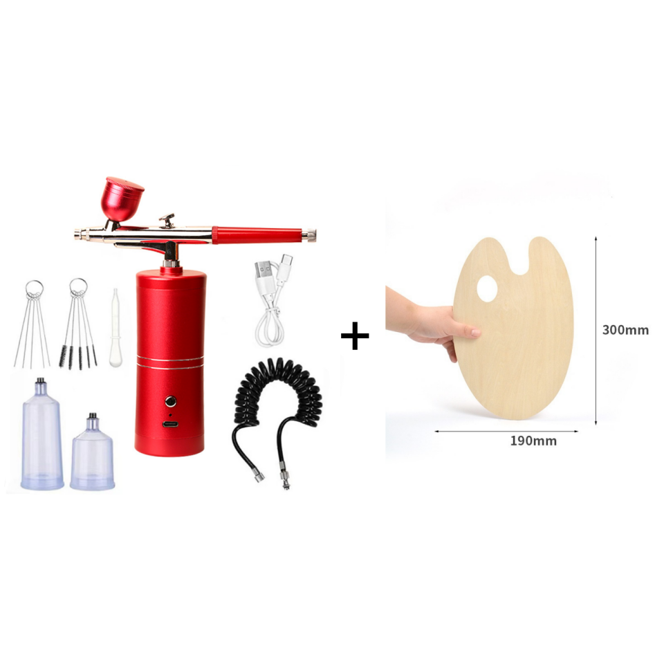 FluidJet - Kabelloses, wiederaufladbares Airbrush-Set