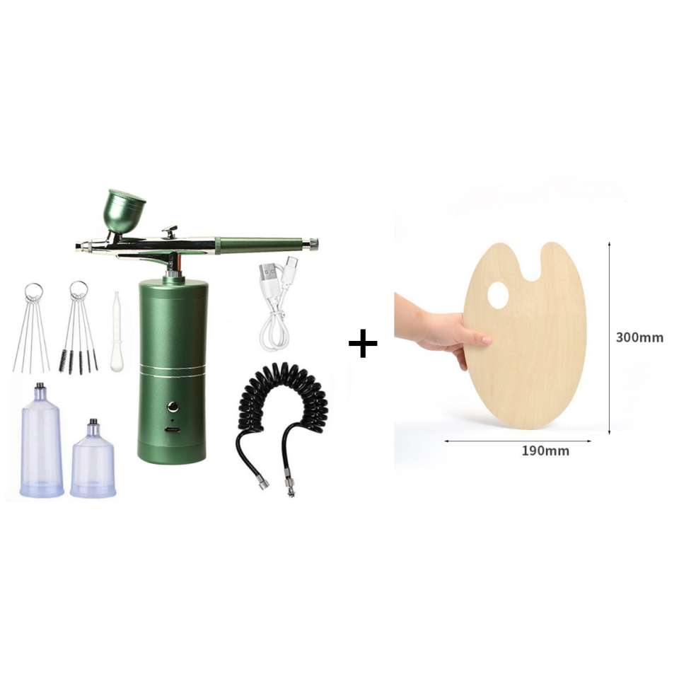 FluidJet - Kabelloses, wiederaufladbares Airbrush-Set