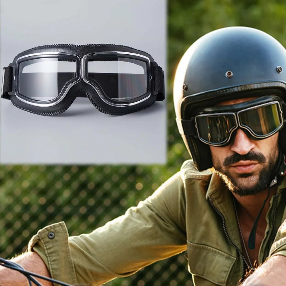 MotoVision - Motorradbrille im Vintage-Stil