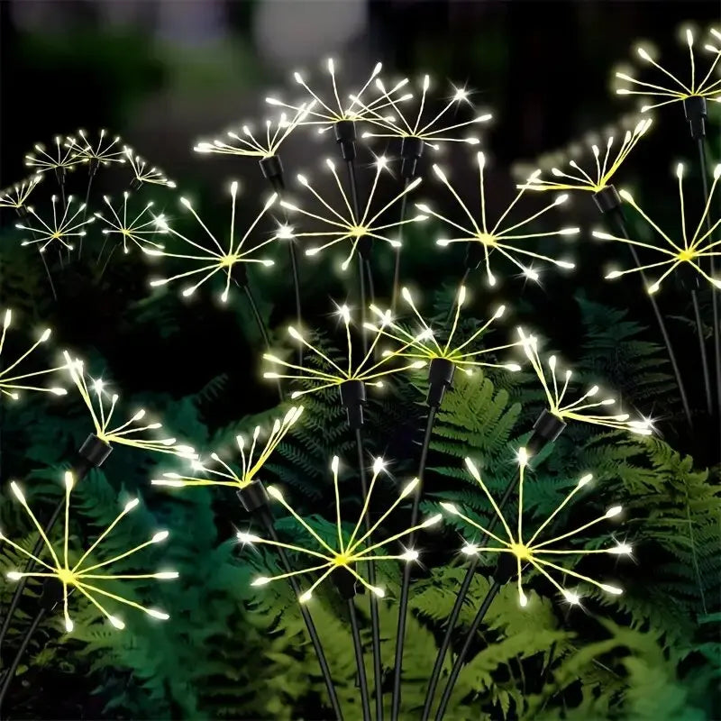 LumiStem - Dekorative Solar-Gartenleuchte im Feuerwerksstil
