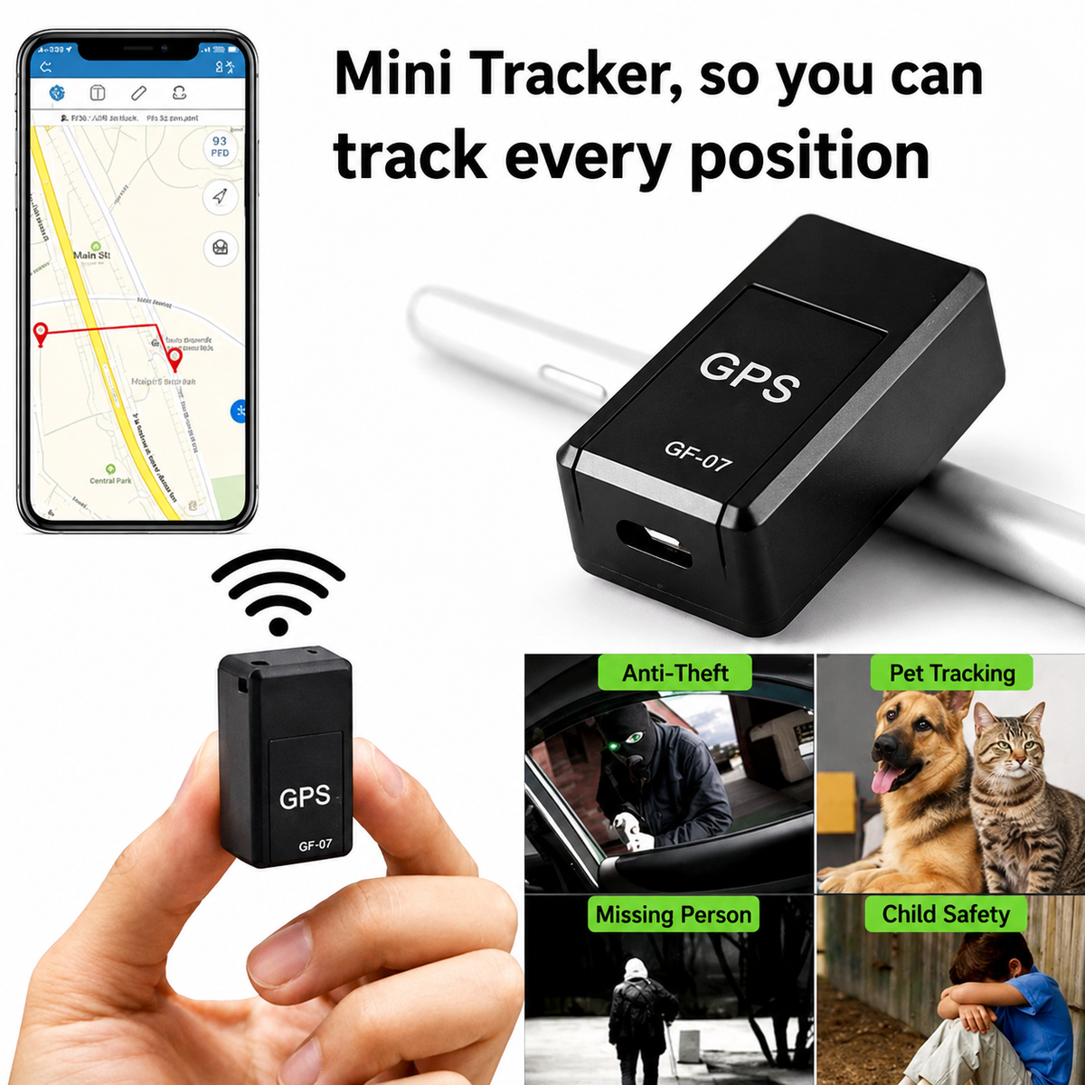 GeoPulse - Kompakter magnetischer GPS-Tracker für Fahrzeuge