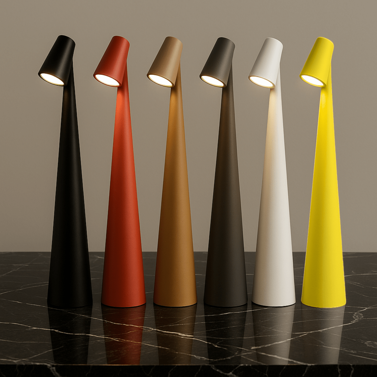 AuraGlow - Moderne kabellose Tischlampe