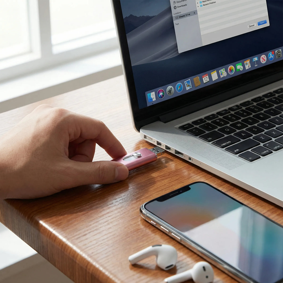 3-in-1 USB Flash Drive with Type-C and OTG Adapter