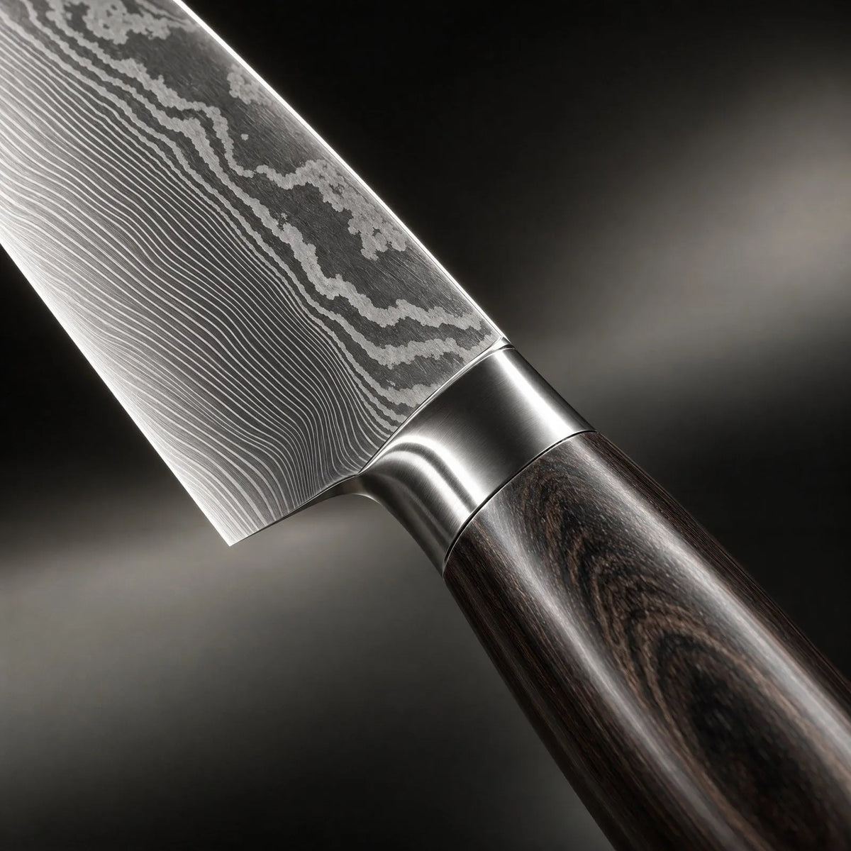 3-Piece Japanese Style Kitchen Knife Set with Layered Steel Blades