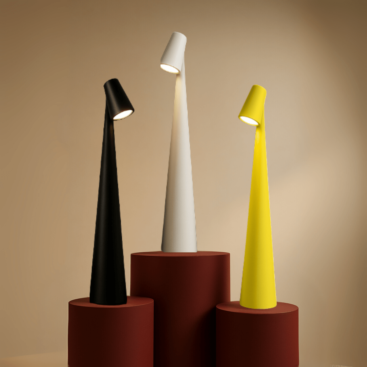 AuraGlow - Moderne kabellose Tischlampe