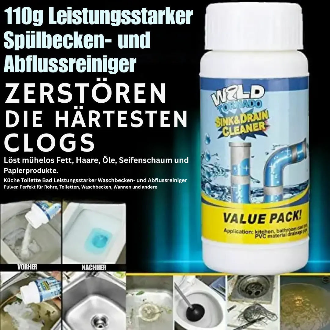 Zappix - Schäumender Pulver-Abflussreiniger