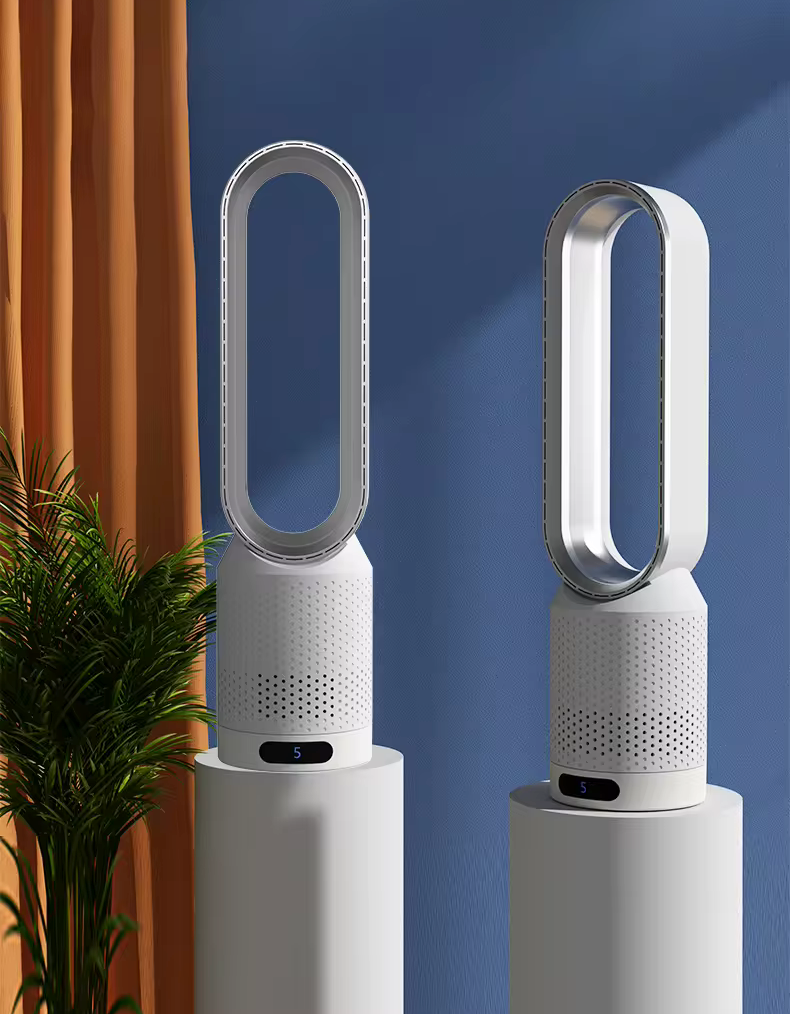VibeBreeze - Moderner rotorloser Turmventilator