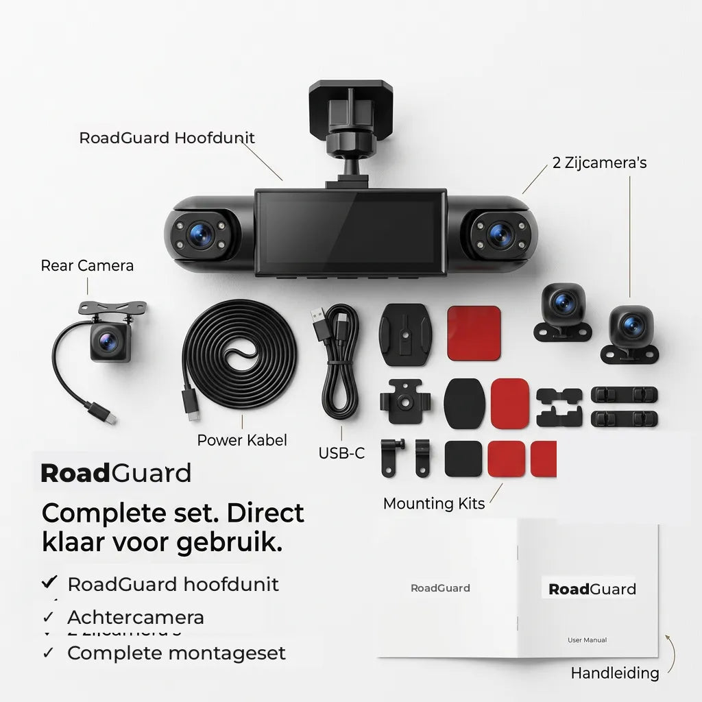 4-Camera 360° Dash Cam with GPS and Night Vision