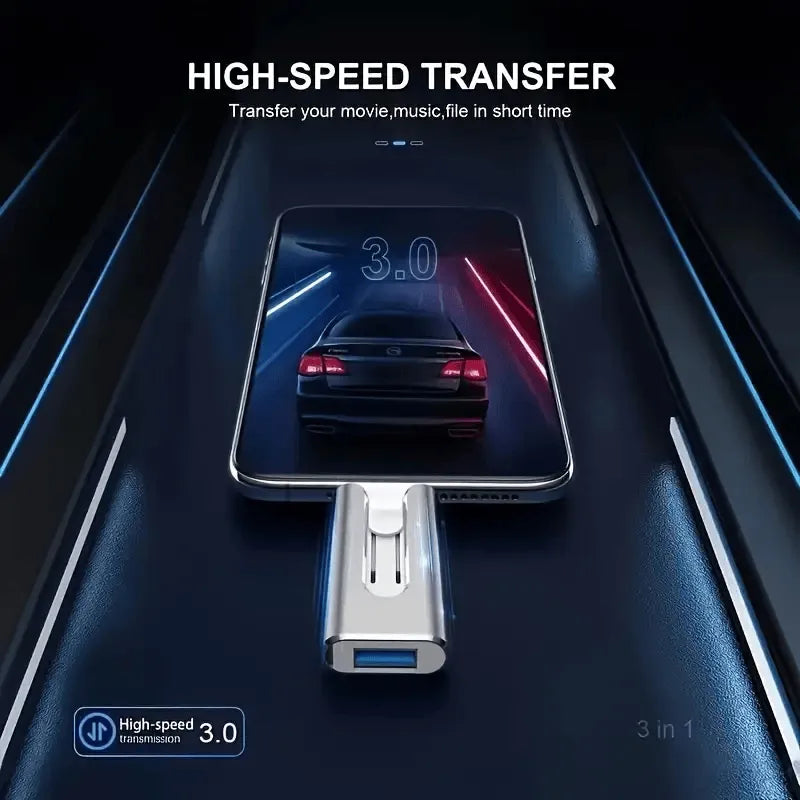 4-in-1 Memory Stick with High-Speed USB 3.0