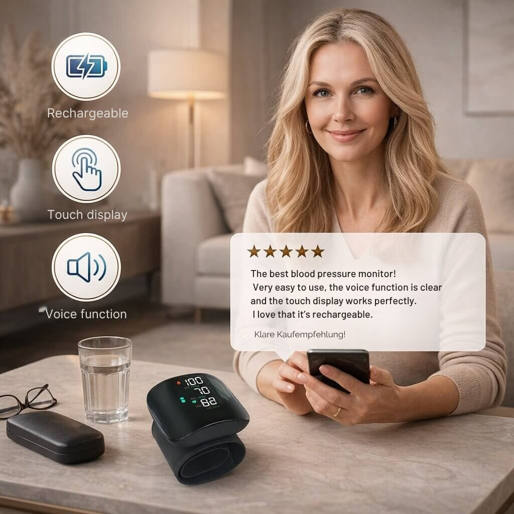 Vitalsync - Digitales Blutdruckmessgerät fürs Handgelenk