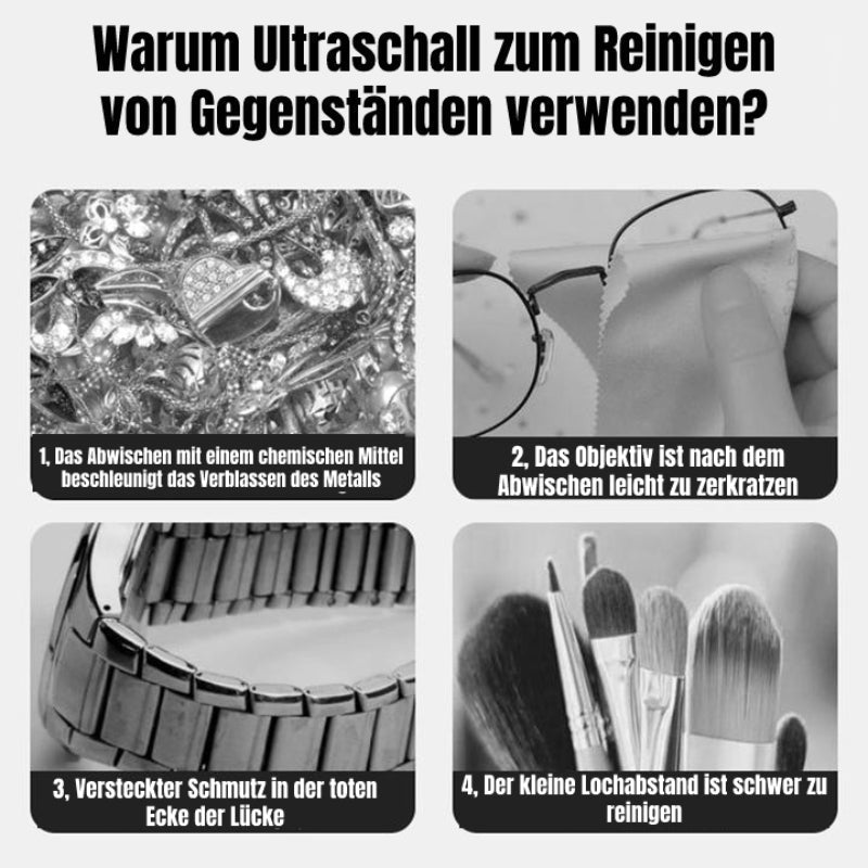 SonicWash - Kompaktes Ultraschall-Reinigungsgerät für Schmuck
