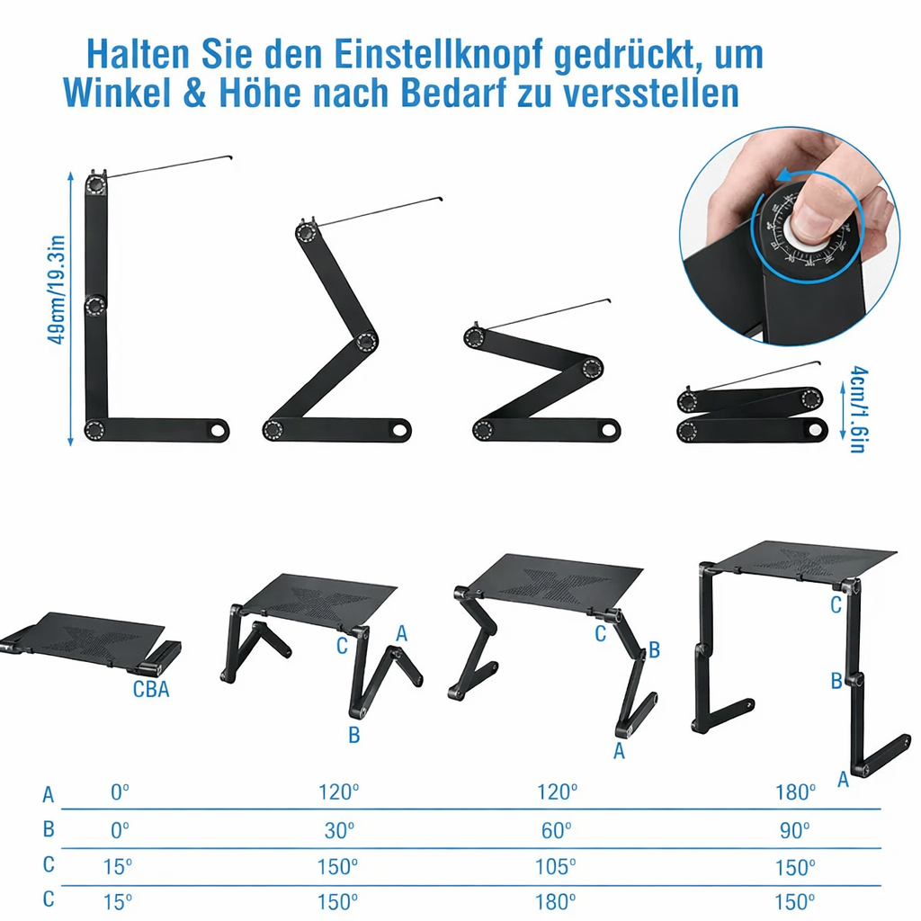 Elevata - Verstellbarer Laptopständer mit Gelenken