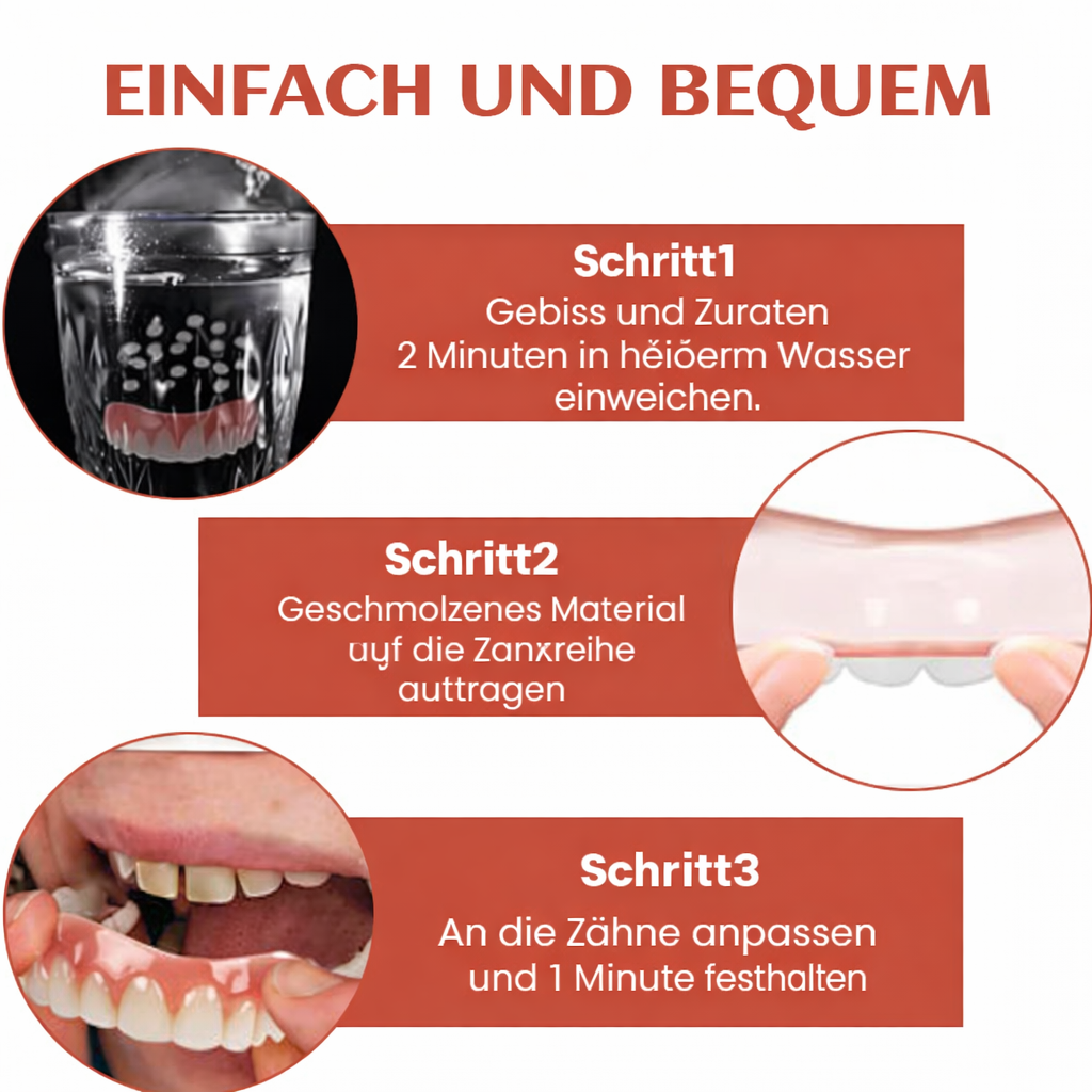 Moldacush - Anpassbares Haftkissen für Zahnprothesen