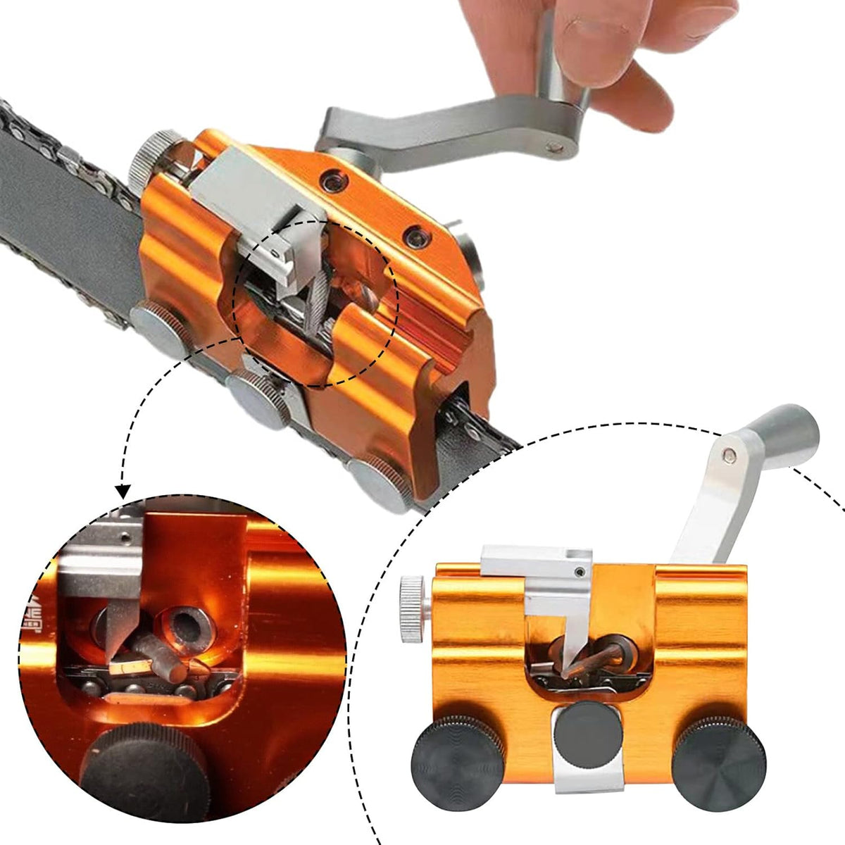 EdgeGrind - Manueller Kettenschärfer für Kettensägen