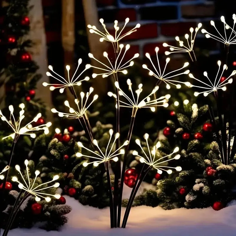 LumiStem - Dekorative Solar-Gartenleuchte im Feuerwerksstil